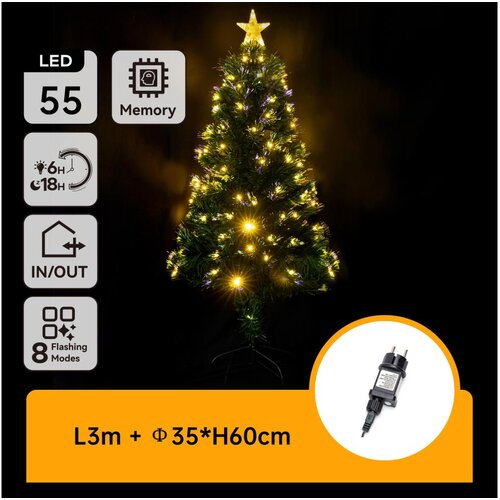 Aigostar LED spolja&amp;scaron;nja božićna jelka LED/3,6W/230V 60 cm IP44 topla bela Slike
