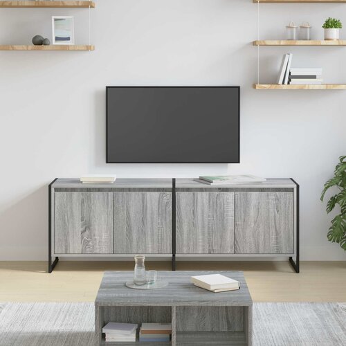 TV ormar Siva Sonoma 140 x 36 x 49.5 cm Konstruirano drvo Cene