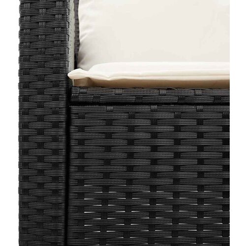  6-dijelni set vrtnih sofa s jastucima crni od poliratana Crna 177 x 70 x 68 cm Slike