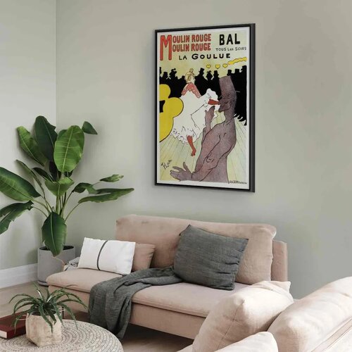  Slika - Henri de Toulouse-Lautrec &amp;ndash; Moulin Rouge &amp;ndash; La Goulue 60x90 U crnom drvenom okviru Slike