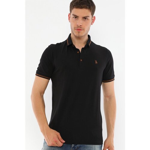 Dewberry T8586 MEN'S POLO NECK T-SHIRT-BLACK Cene