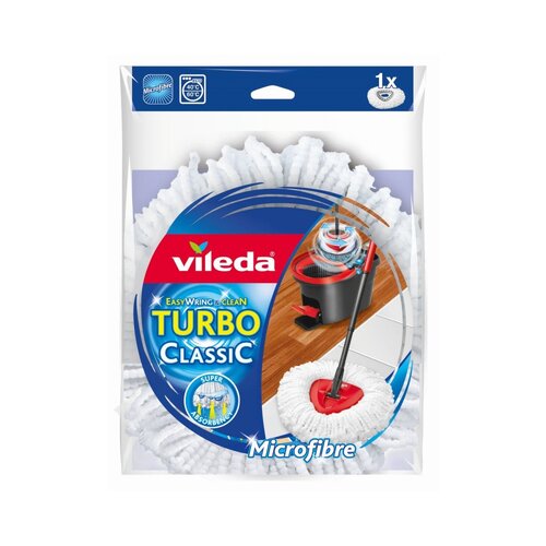 Vileda Zamjenski nastavak za Turbo mop, 2u1, Mikrofiber, Bijela Slike