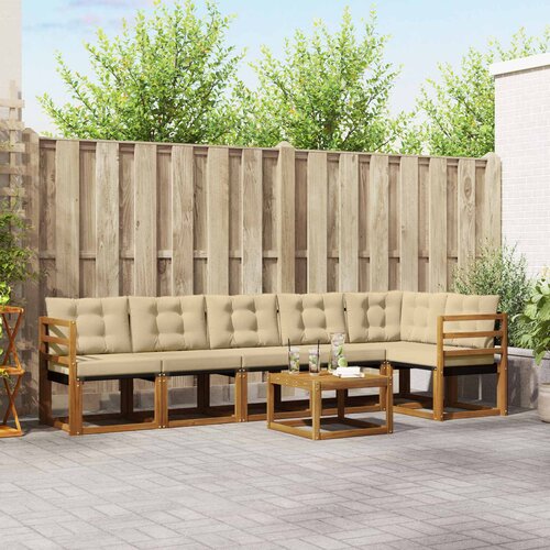  Set vanjskih sofa 7 kom. Prirodna i bež Cijene