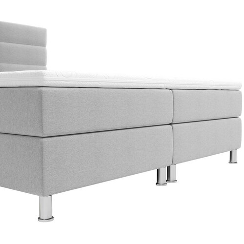 CARRYHOME POSTELJA Z VZMETNICO 140 cm x 200 cm , tekstil sivobež Slike