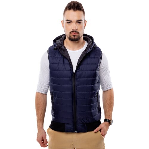Glano Men&amp;#039;s Quilted Vest with Hood - navy Slike
