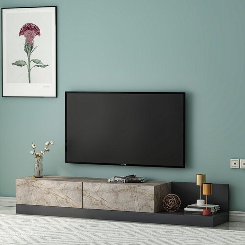 Hanah home TV komoda Major, 180 cm, mermer Gordion / antracit Cene