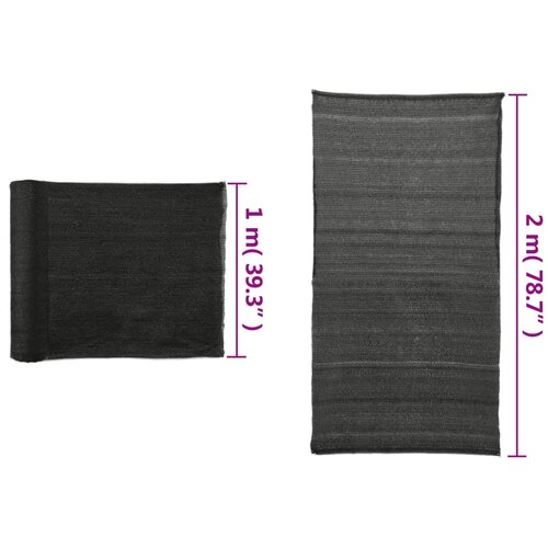  Mreža za privatnost HDPE 2 x 25 m crna Slike