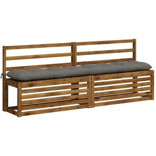  Jastučić za klupu VIANEN 100% poliester Siva 200 x 30 x 12 cm - Siva 200 x 30 x 12 cm Slike