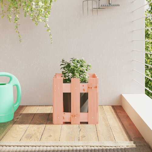 VidaXL Vrtno korito z ograjico 30x30x30 cm trden les douglas Slike