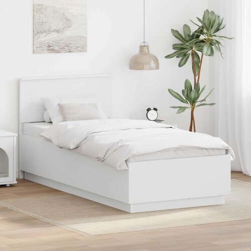  Okvir za krevet Bijela 100 x 200 cm Konstruirano drvo - Bijela 100 x 200 cm Cijene