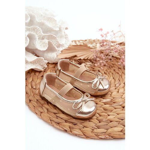 Boto Kids' ballet flats with bow Gold Jellema Cene