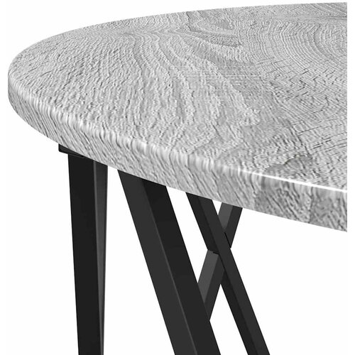  Kava Stol Siva Sonoma 80 x 80 x 42 cm Inženjerska drva i čelik Slike