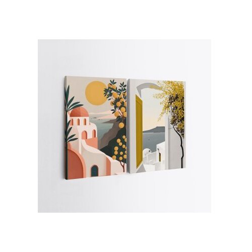 Wallity Dekorativna slika 2KNV4328, 70x100cm, 2 dijela Cijene