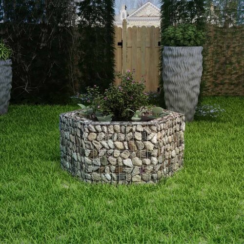 vidaXL Šestkotna visoka greda gabion 100x90x50 cm Cene