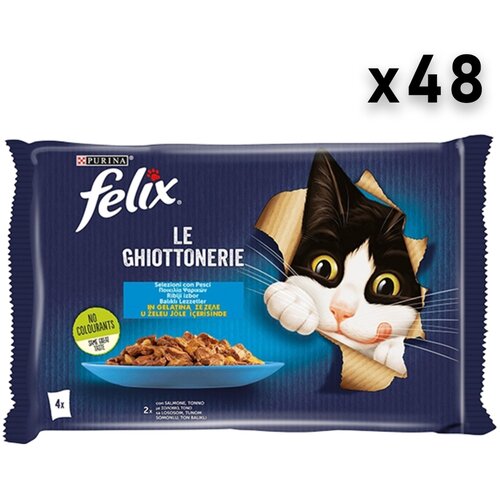 Felix Sos za mačke, Losos, 48x85g Slike
