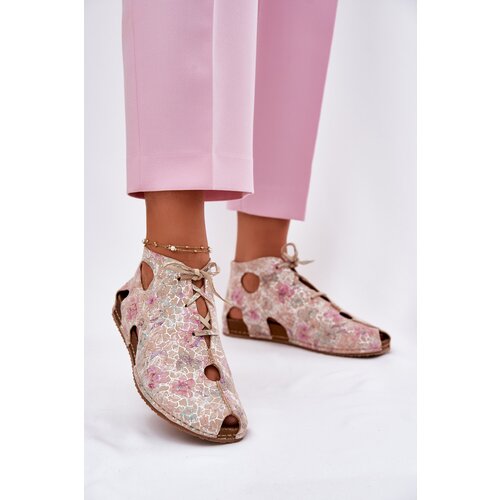 Maciejka Patterned Leather Ankle Boots Slike