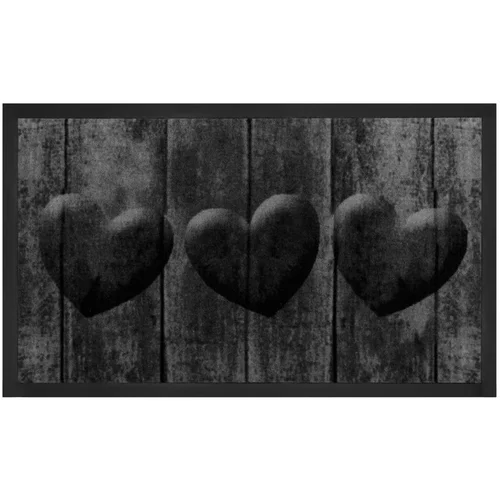 Hanse Home Siv predpražnik Hearts, 45 x 75 cm