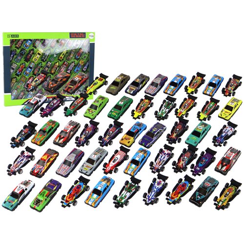  Set of 50 pieces of springs, colorful toy cars Cene