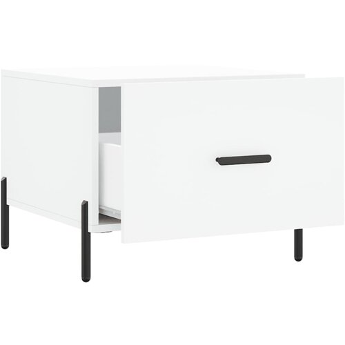  Stolići za kavu 2 kom bijeli 50x50x40 cm od konstruiranog drva Slike