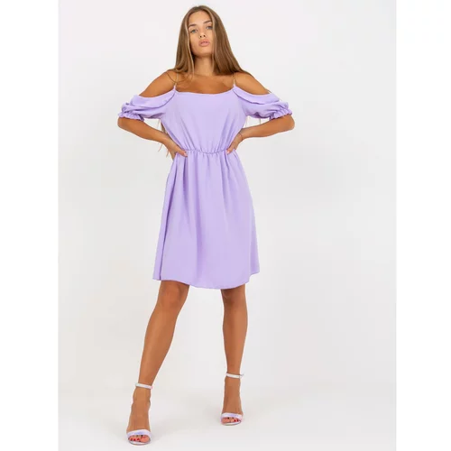 Fashion Hunters Light purple one size dress with gold chains