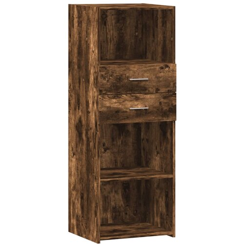 Maison Chic Visoka omara - Komoda - Predalnik dimljeni hrast 45x42,5x124 cm inženirski les, (21720112) Slike