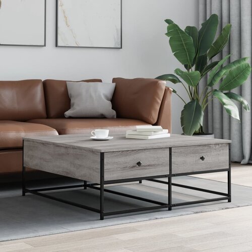 vidaXL Klubska mizica siva sonoma 100x99x40 cm inženirski les Cene