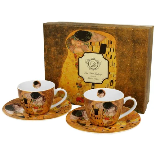 Gustav Klimt SKODELICE ZA KAVO PORCELAN 2/1 90 ML V DARILNI ŠKATLI - THE KISS BY (21211840)