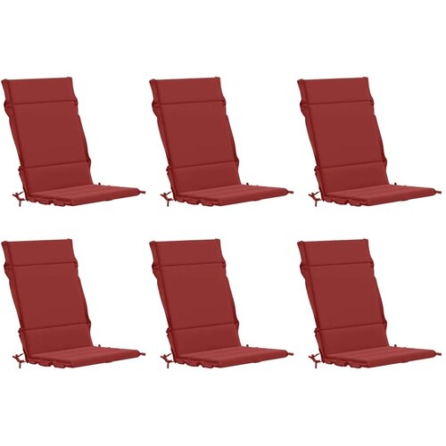  Jastuk za stolac s visokim naslonom GEMERT 6 kom. - Burgundac (poliester) 120 x 50 x 3 cm 6 Slike