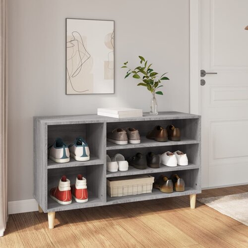The Living Store Omarica za čevlje siva sonoma 102x36x60 cm inženirski les - Omarica Za Čevlje, (21433925) Slike