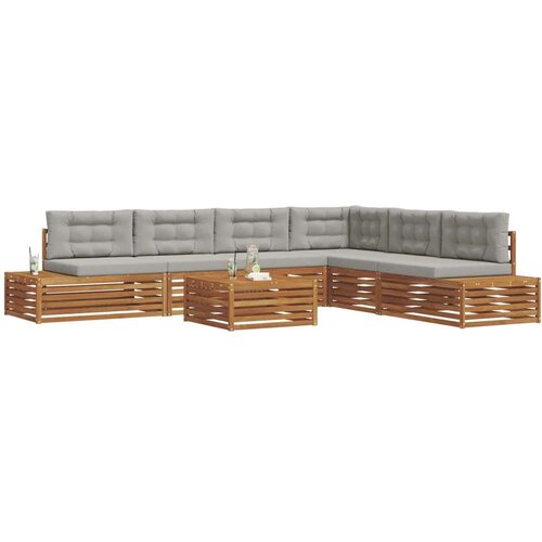  Set vanjskih sofa s jastukom 20 Komad Prirodna i svijetlo siva Slike