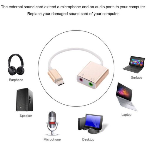  USB Type-C zvučna karta 7.1 JWD crna Cene