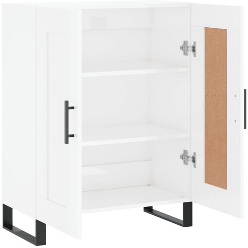  Komoda sjajna bijela 69,5x34x90 cm od konstruiranog drva Slike