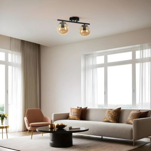 Opviq yeni can 2 li siyah bal Camlı avize blackamber chandelier Slike