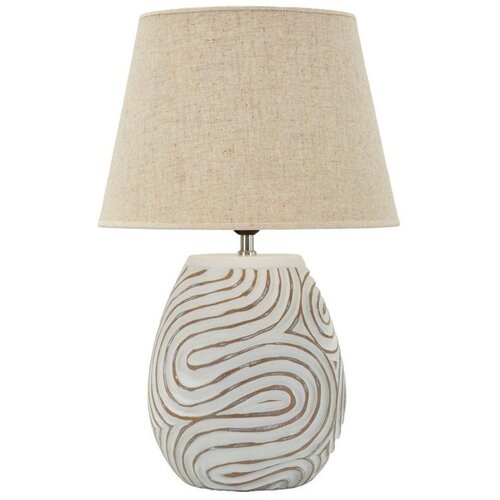 Mauro Ferretti Krem stolna lampa od polyresina s tekstilnim sjenilom (visina 55 cm) Oblix &amp;ndash; Slike