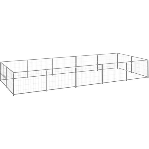 vidaXL Kavez za pse srebrni 10 m² čelični Cijene