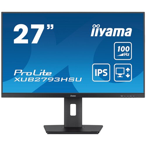 Iiyama Monitor 68,6 cm (27,0") XUB2793HSU-B7 1920x1080 100Hz IPS 1ms HDMI DisplayPort 2xUSB2.0 Pivot Zvočniki sRGB96% AdaptiveSync ProLite, (5000129380) Cene
