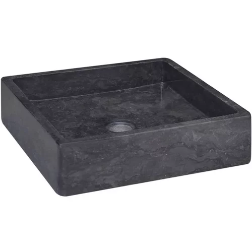  Umivalnik črn 40x40x10 cm marmor