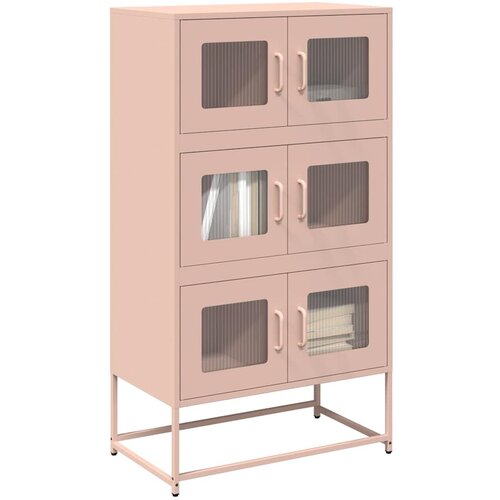 VidaXL Highboard Pink 68x39x123 cm Steel Slike