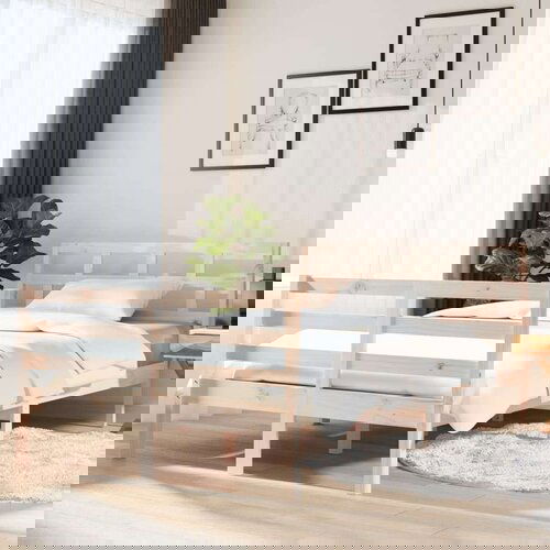  Posteljni okvir iz trdnega lesa 120x190 cm 4FT, (20648324) Cene