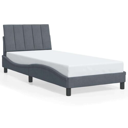  Posteljni okvir z LED lučkami temno siv 80x200 cm žamet Cene