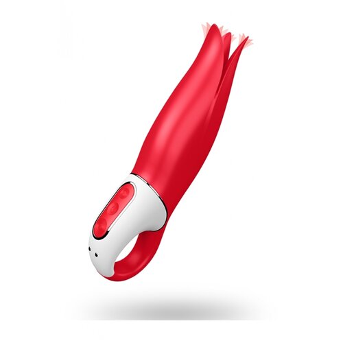 Satisfyer Power flower Klitoralni stimulator, 12 funkcija vibracije, 18.5 cm, Vodootporan, Crveni Cene