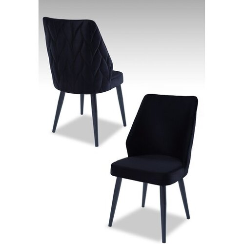 Hanah home set puf fotelja, 48x90x43 cm, 4 dijela, crna Cene