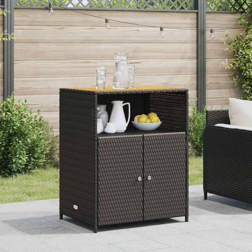  Cabinet s policom Crna 70 x 50 x 87 cm Poliester i Roly Rattan Cijene