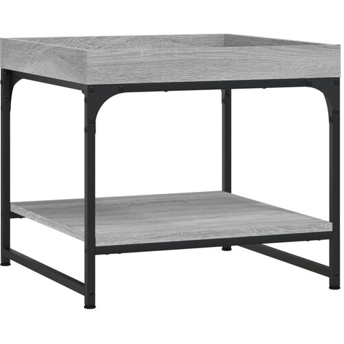 Maison Chic Klubska mizica - kavna mizica - Nizka mizica siva sonoma 49,5x49,5x45 cm inženirski les, (21752464) Slike
