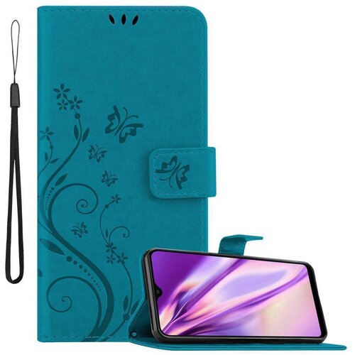 Cadorabo Samsung Galaxy A40 v klasična rožnata zlata - ovitek v cvetličnem dizajnu z magnetnim zapiranjem, stoječo funkcijo in režami za kartice, (20565516) Cene