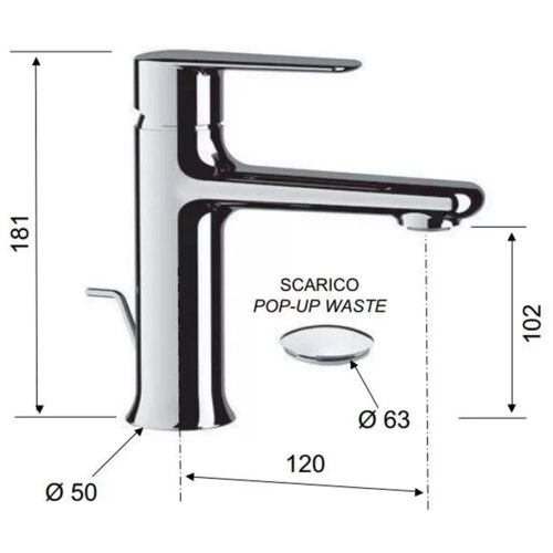 Remer vanity baterija za lavabo sa podsklopom V10 Slike