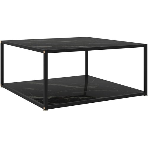  Stolić za kavu crni 80 x 80 x 35 cm od kaljenog stakla Cijene
