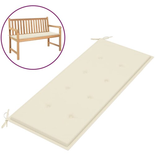 vidaXL Blazina za vrtno klop krem 120x50x3 cm Cene