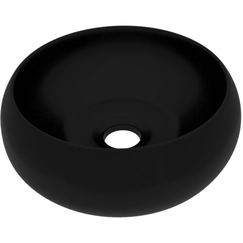 Maison Chic Razkošen Umivalnik - Kopalna umivalnik - Lavabo okrogel mat črn 40x15 cm keramičen, (21684916) Cene