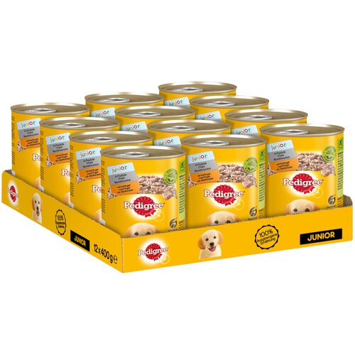 Pedigree Varčno pakiranje Junior Classic 24 x 400 g - Perutnina & riž Cene